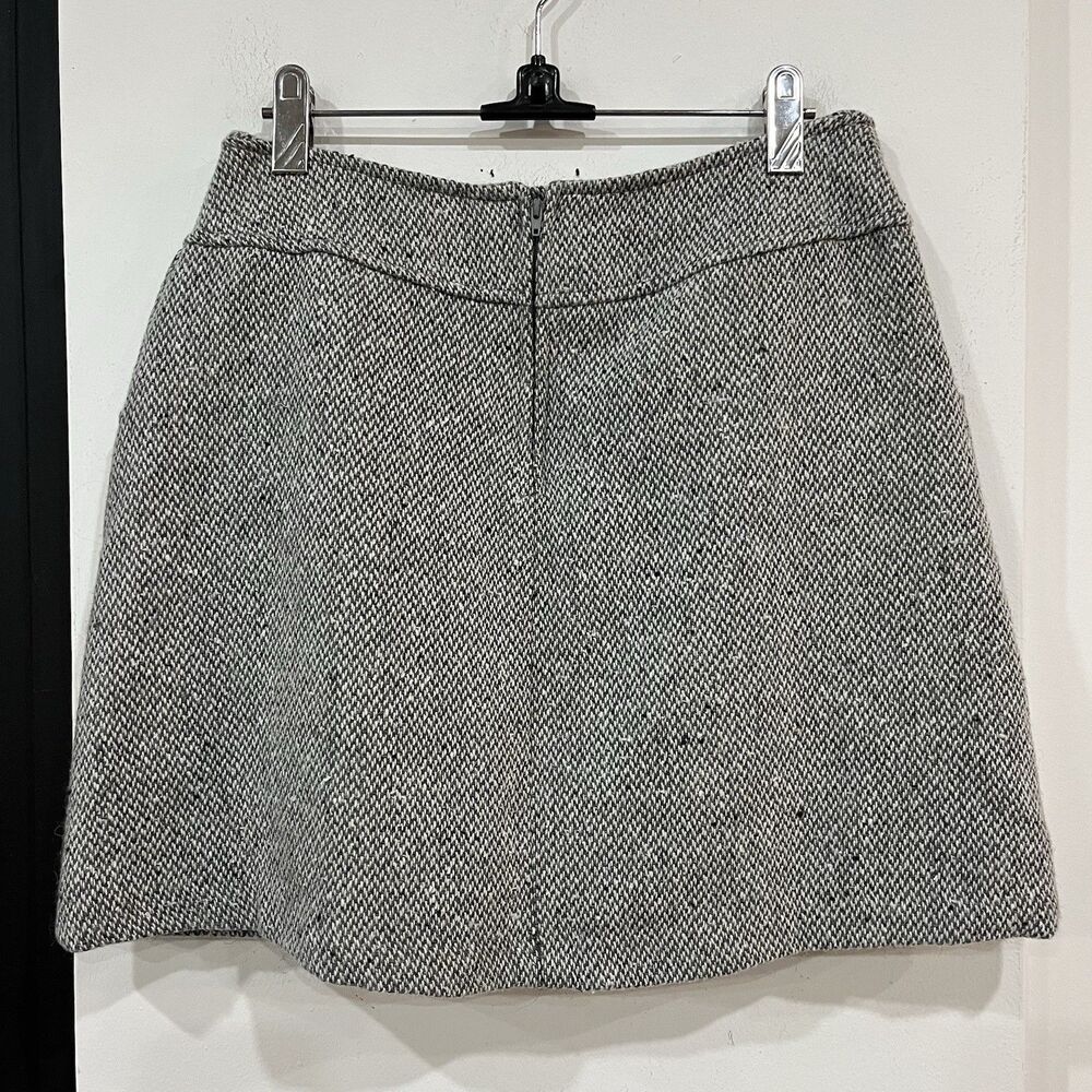 Vintage Express Compagnie Internationale Gray Wool Blend Mini Skirt Pockets 9/10 - Picture 4 of 6